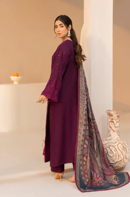Winter 3PC Dhanak Embroidered Suit - kp3381