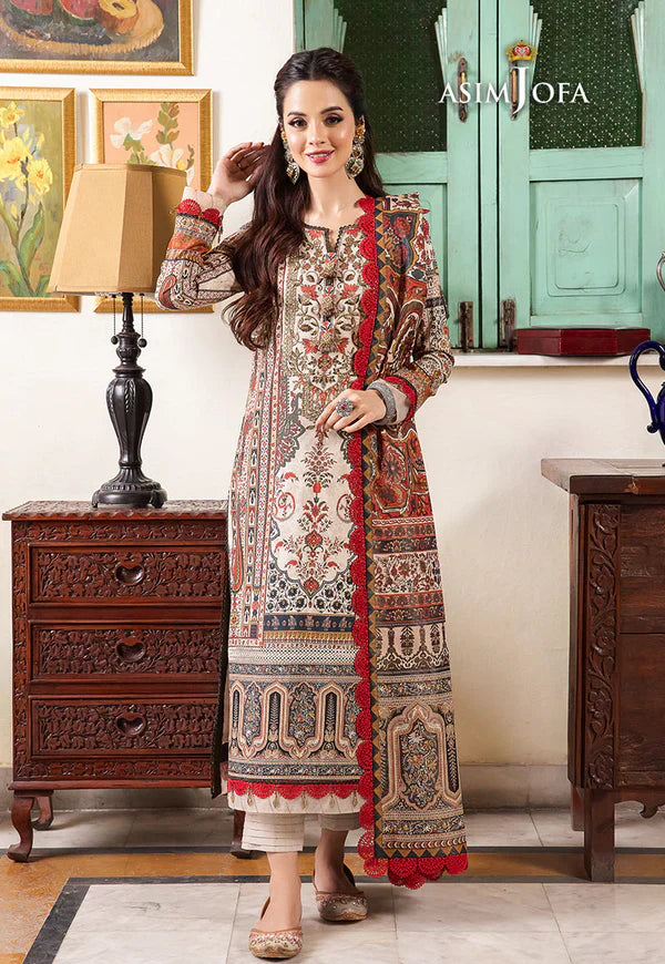 Winter 3PC Karandi Digital Print Dress - KP33114