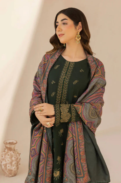 Winter 3PC Dhanak Embroidered Suit - kp3380