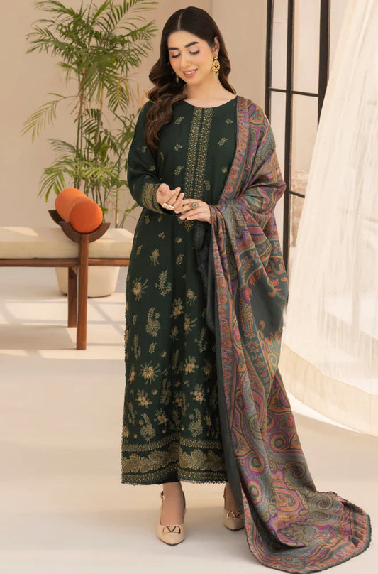 Winter 3PC Dhanak Embroidered Suit - kp3380