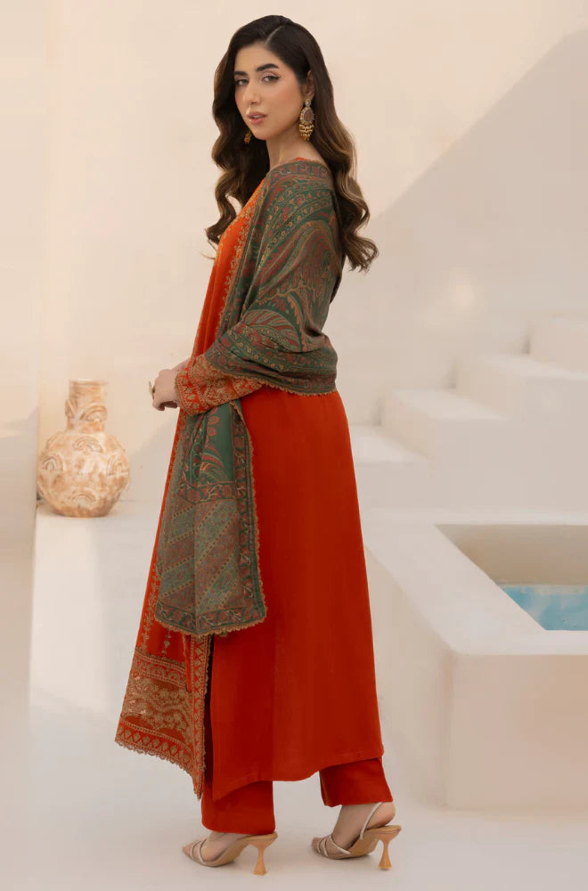 Winter 3PC Dhanak Embroidered Suit - kp3364
