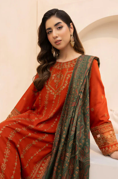 Winter 3PC Dhanak Embroidered Suit - kp3364