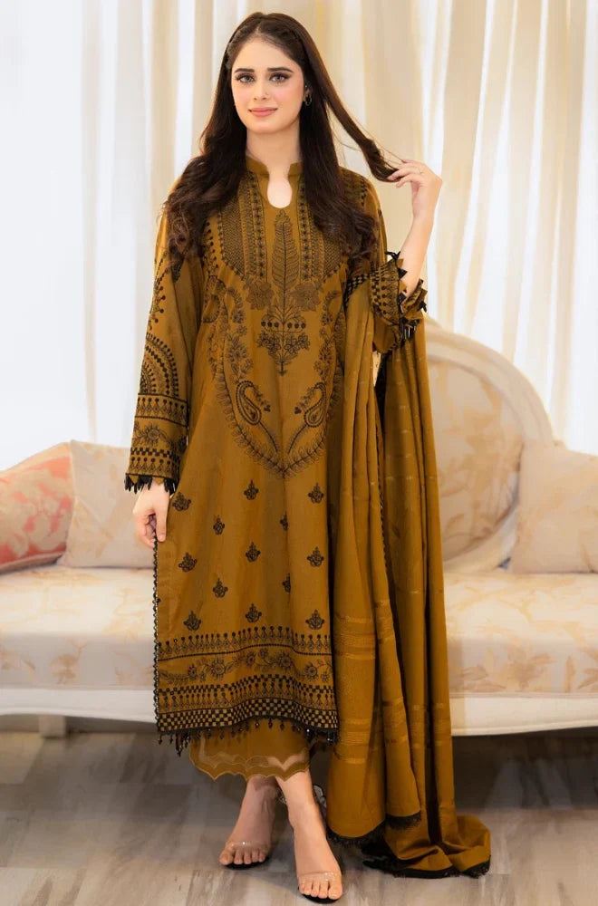 Winter 3PC Dhanak Embroidered Suit - kp3312
