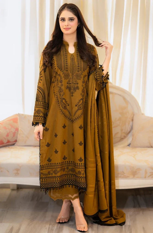 Winter 3PC Dhanak Embroidered Suit - kp3312