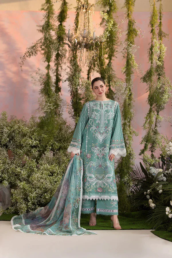 Summer 3PC Lawn ChickenKari Embroidered Suit - kp1113