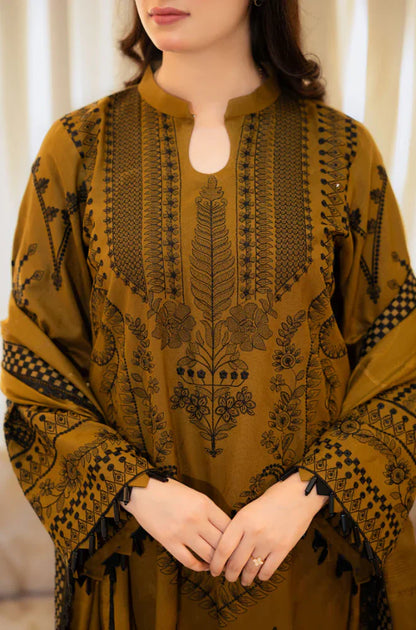 Winter 3PC Dhanak Embroidered Suit - kp3312