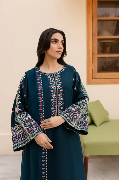 Winter 3PC Dhanak Embroidered Suit - kp33113