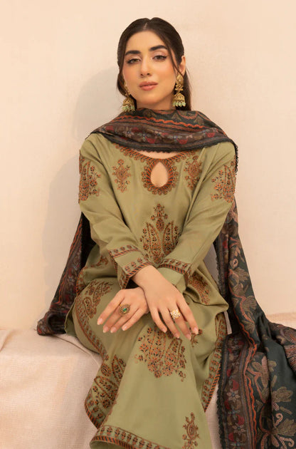 Winter 3PC Dhanak Embroidered Suit - kp3360