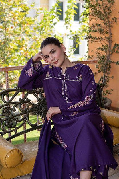 Winter 3PC Dhanak Embroidered Suit - kp33151