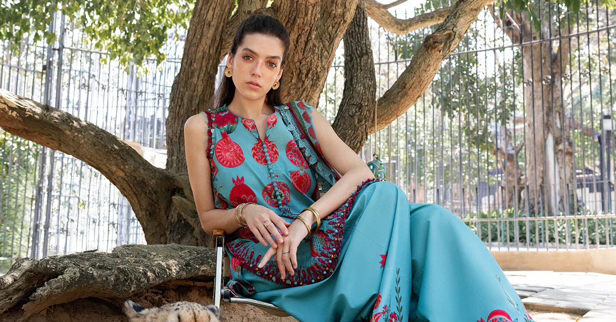 Summer 3PC Lawn Digital Print Dress - KP1163