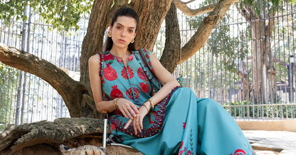 Summer 3PC Lawn Digital Print Dress - KP1163