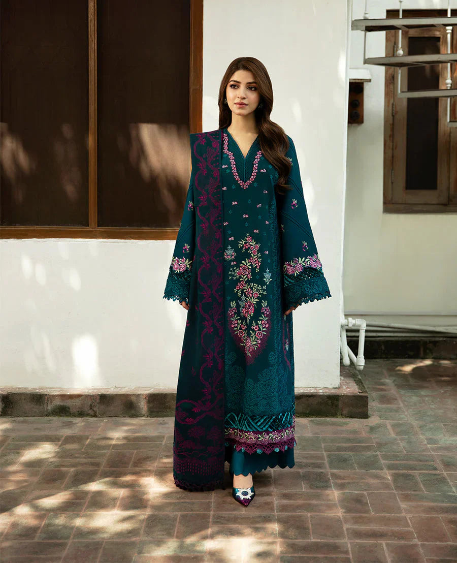 Winter 3PC Dhanak Embroidered Suit - kp3345