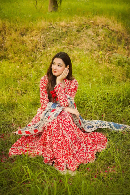 Aneelas - Summer 3PC Lawn Digital Print Dress - KP1159
