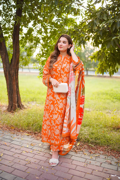 Winter 3PC Karandi Digital Print Dress - KP33415