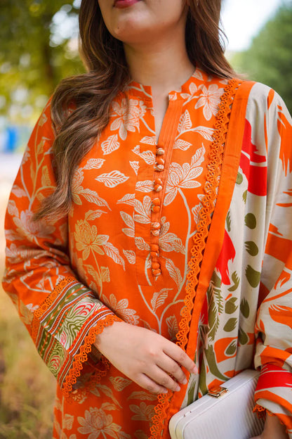 Winter 3PC Karandi Digital Print Dress - KP33415
