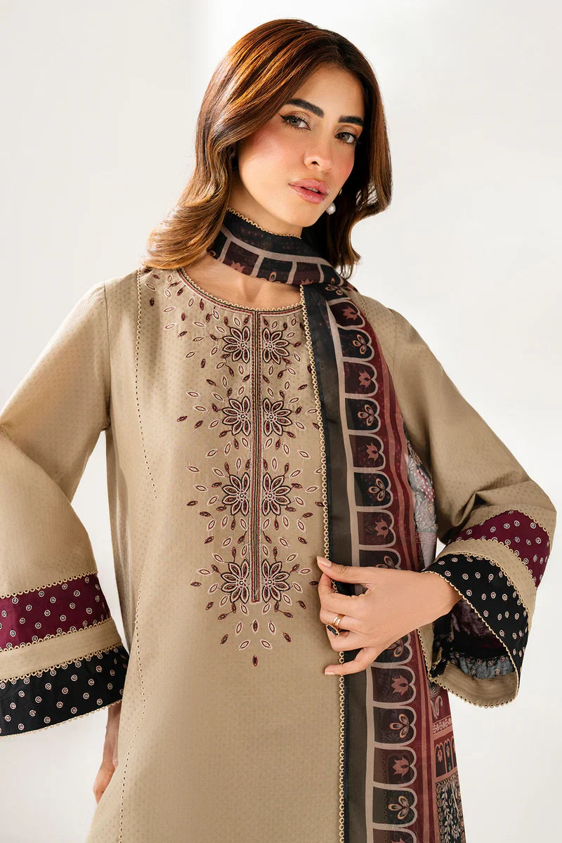 Winter 3PC Dhanak Embroidered Suit - kp3361