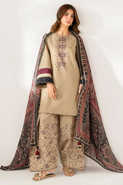 Winter 3PC Dhanak Embroidered Suit - kp3361