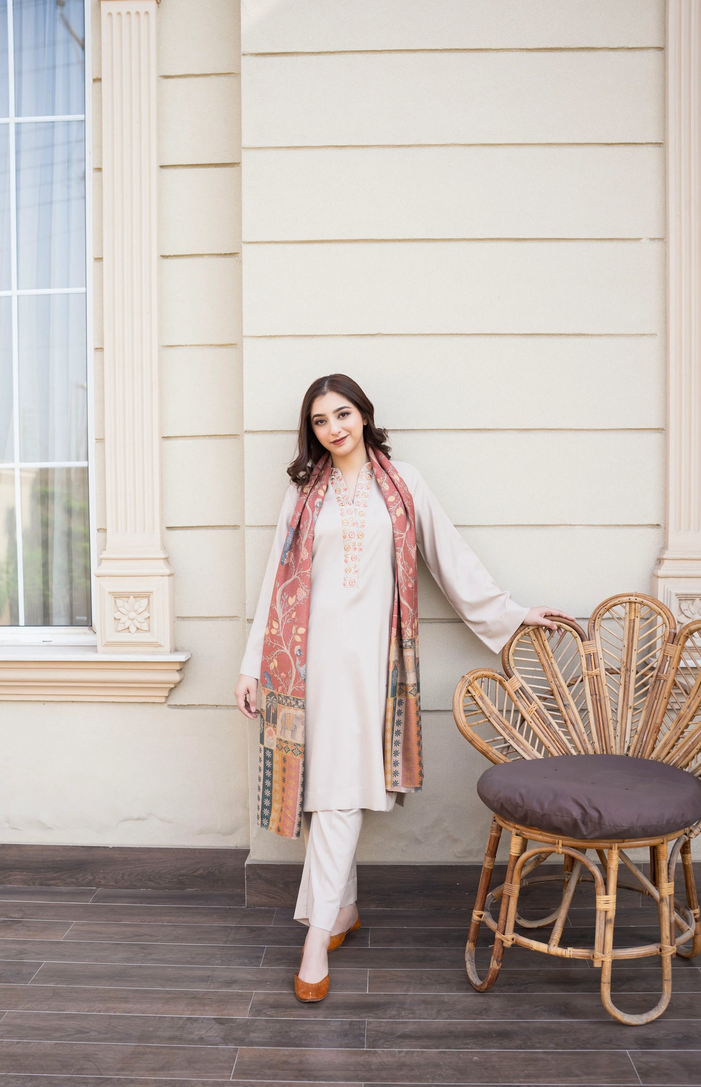 Winter 3PC Dhanak Embroidered Suit - KP3355