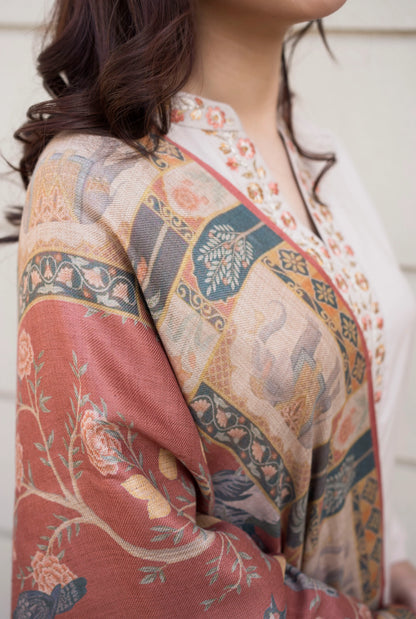 Winter 3PC Dhanak Embroidered Suit - KP3355