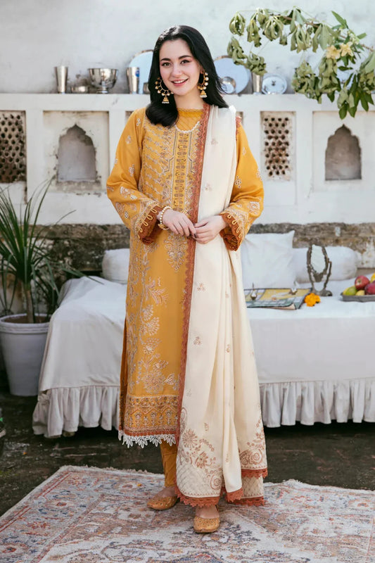 Winter 3PC Dhanak Embroidered Suit - kp3346