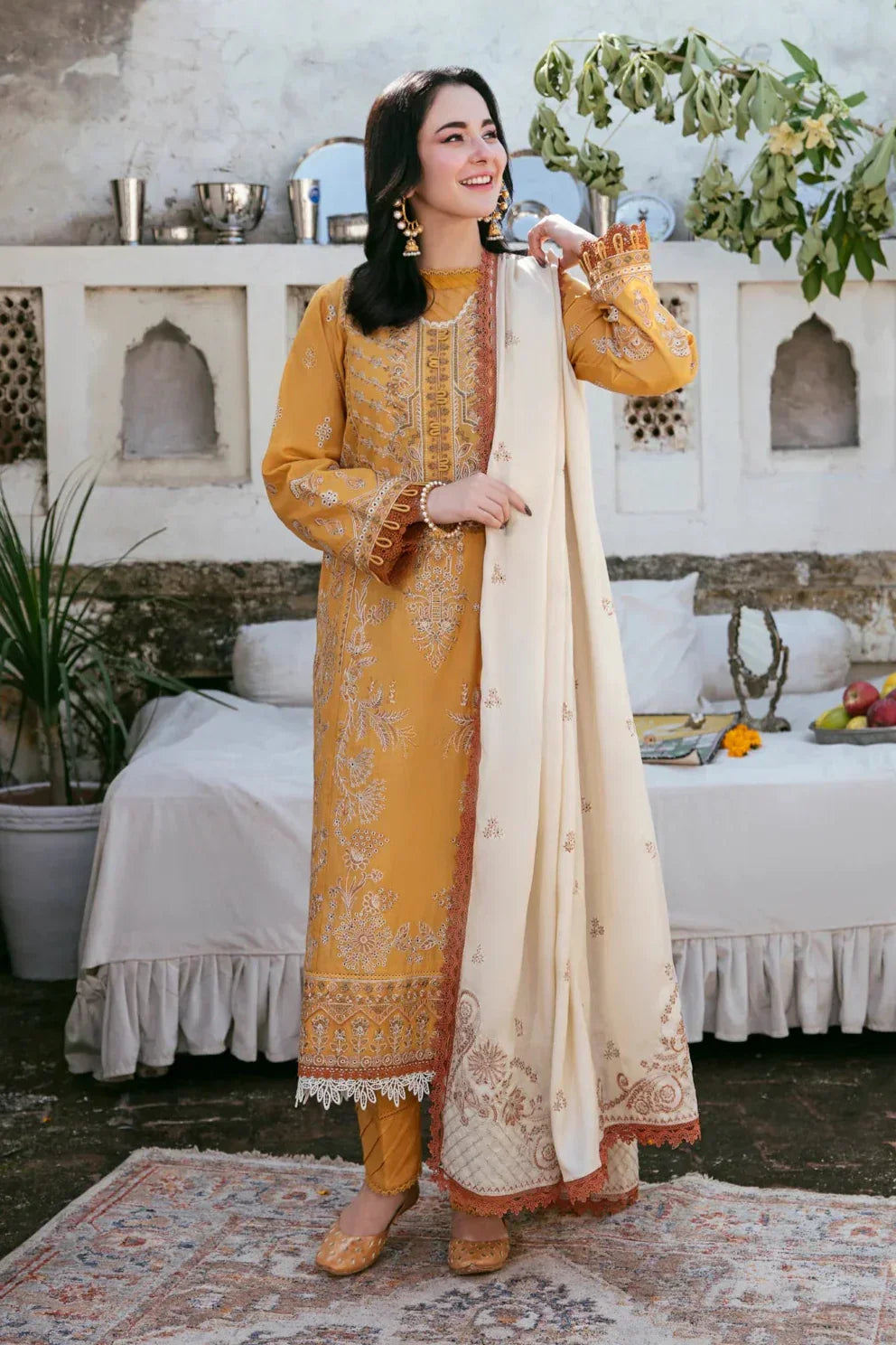 Winter 3PC Dhanak Embroidered Suit - kp3346