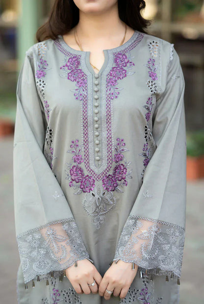 Winter 3PC Dhanak Embroidered Suit - kp3366