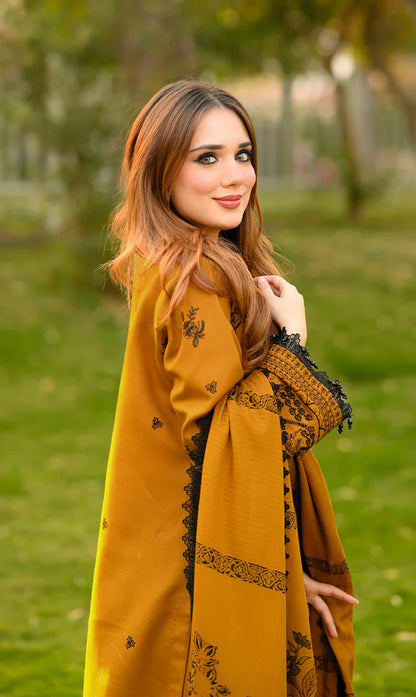 Winter 3PC Dhanak Embroidered Suit - kp33154