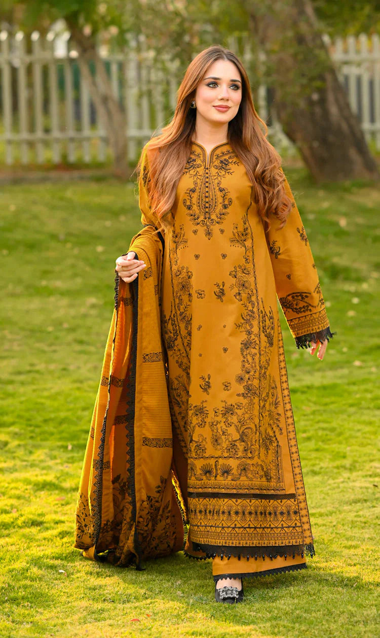 Winter 3PC Dhanak Embroidered Suit - kp33154