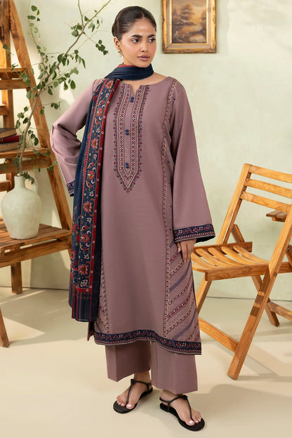 Winter 3PC Dhanak Embroidered Suit - kp33106