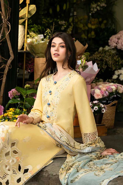 Summer 3PC Lawn Chikenkari Embroidered Shirt - KP1139
