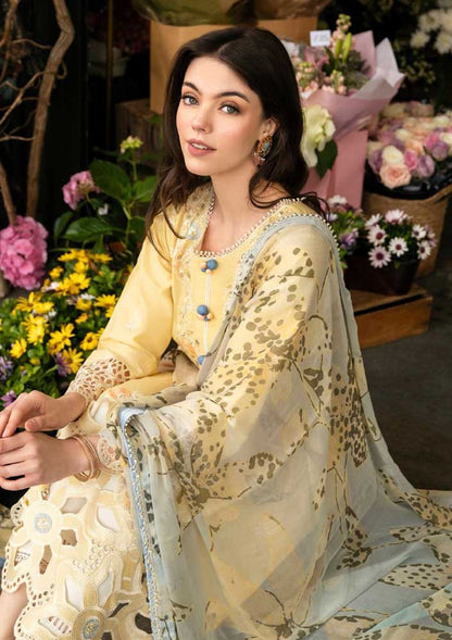 Summer 3PC Lawn Chikenkari Embroidered Shirt - KP1139