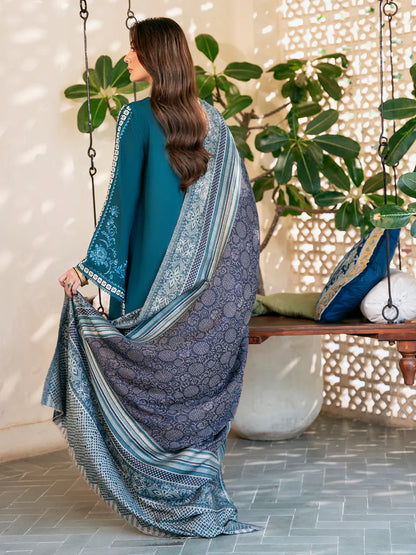 Winter 3PC Dhanak Embroidered Suit - kp33104