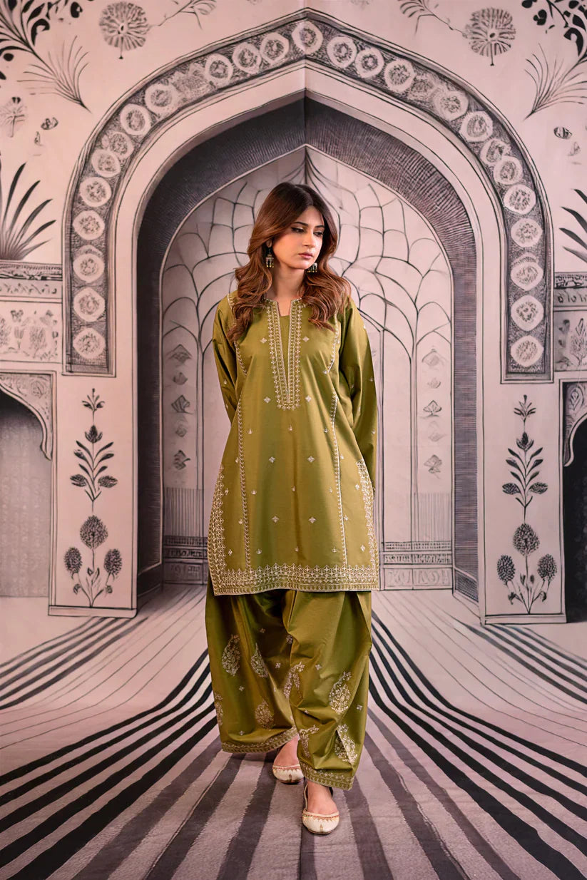 Winter 3PC Dhanak Embroidered Suit - kp3344