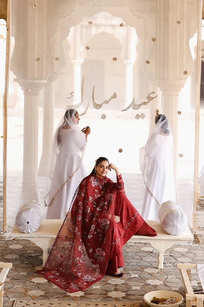 Dure Fishan - Summer 3PC Lawn Embroidered Suit - KP1176