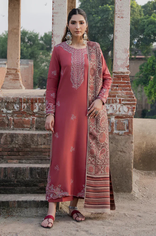 Winter 3PC Dhanak Embroidered Suit - KP33133