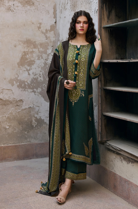 Winter  3PC Karandi Digital Print Dress - KP33136