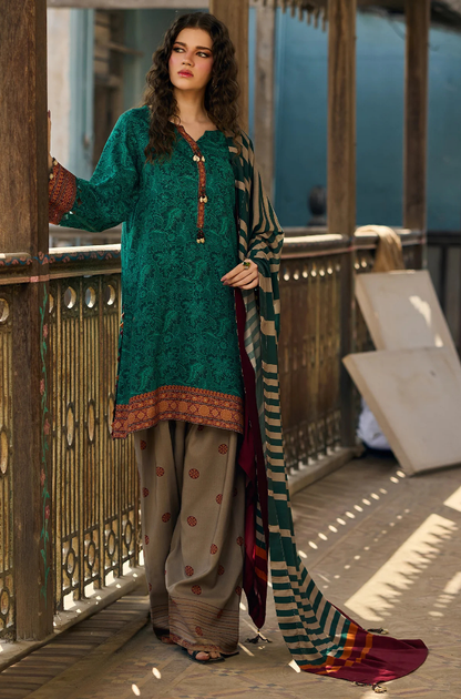 Winter  3PC Karandi Digital Print Dress - KP33137