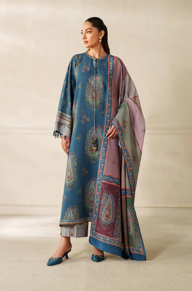 Winter 3PC Karandi Digital Print Dress - KP33139