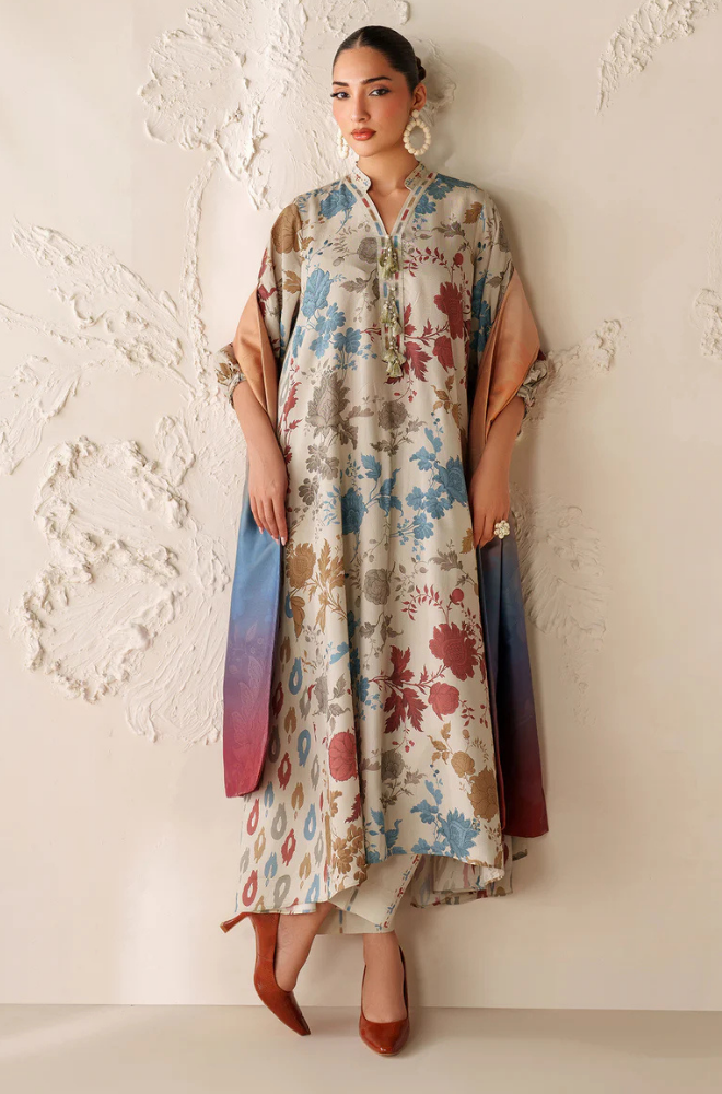 Winter 3PC Karandi Digital Print Dress - KP33140