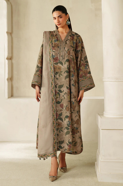 Winter  3PC Karandi Digital Print Dress - KP33145