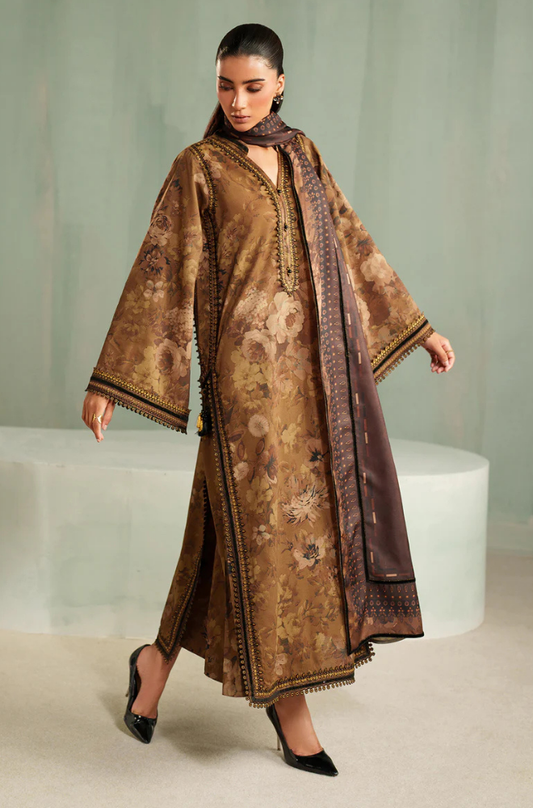 Winter 3PC Karandi Digital Print Dress - KP33146