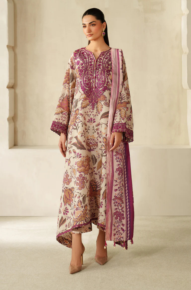Winter 3PC Karandi Digital Print Dress - KP33147
