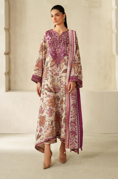 Winter 3PC Karandi Digital Print Dress - KP33147