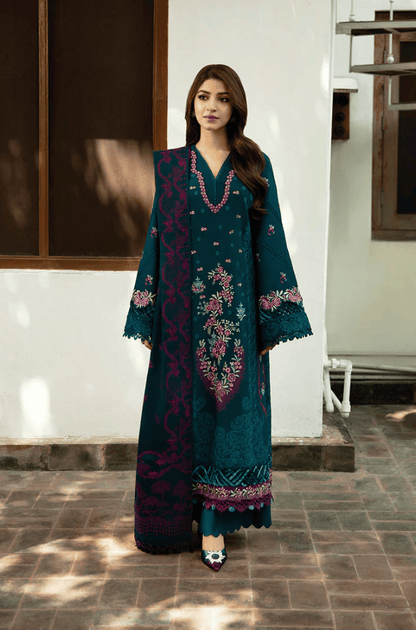 Winter 3PC Dhanak Embroidered Suit - kp3345