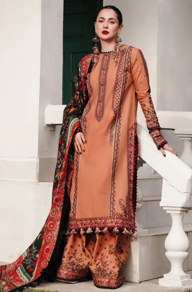 Winter 3PC Dhanak Embroidered Suit - kp3315