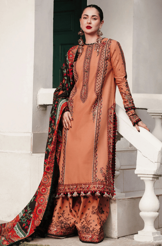 Winter 3PC Dhanak Embroidered Suit - kp3315