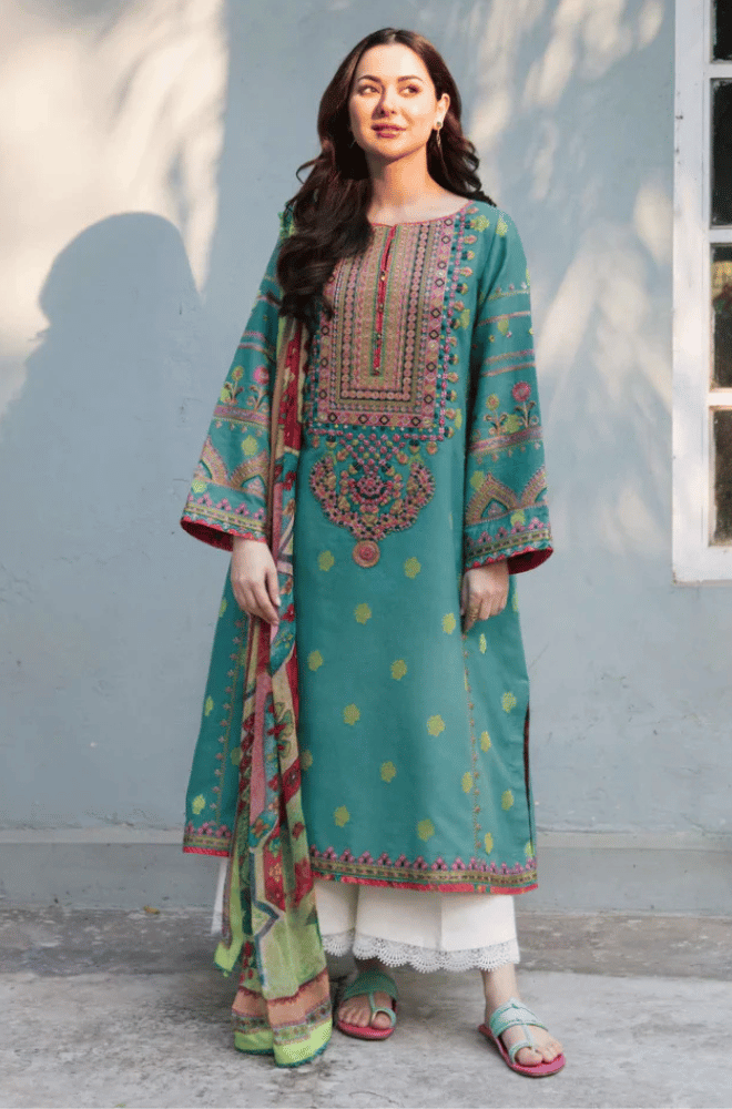 Winter 3PC Dhanak Embroidered Suit - kp3315