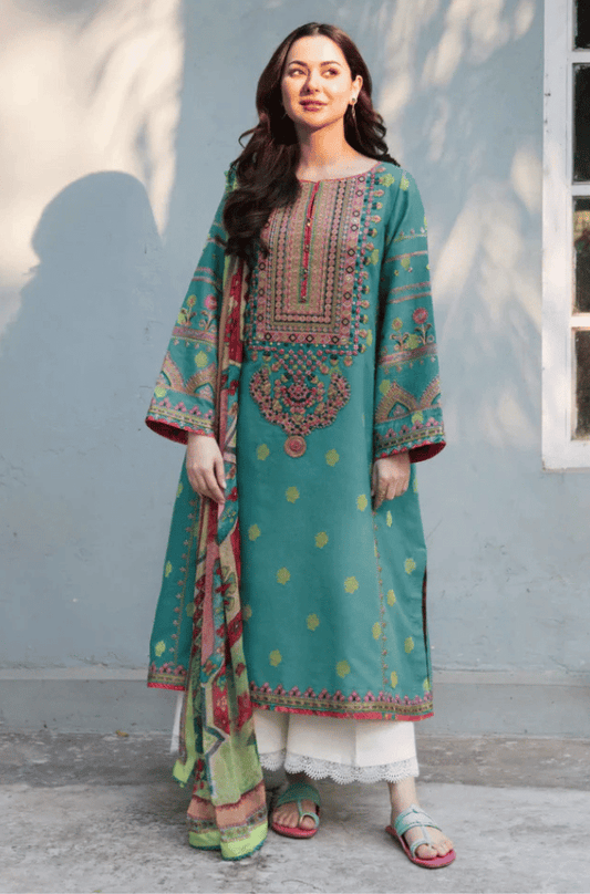 Winter 3PC Dhanak Embroidered Suit - kp3315