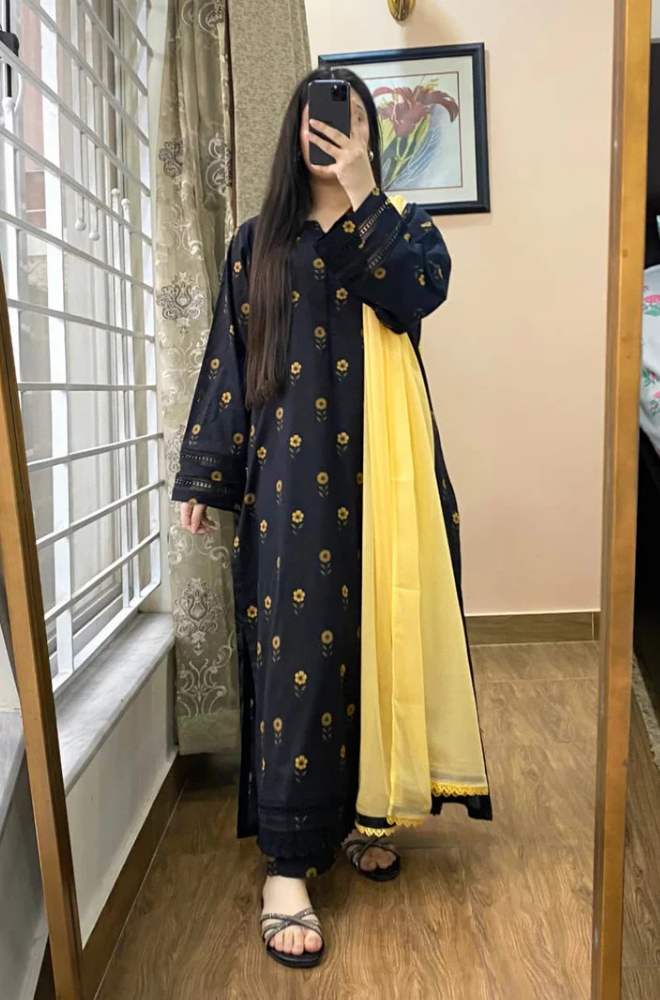 Summer 3PC Lawn Digital Print Dress - KP1151