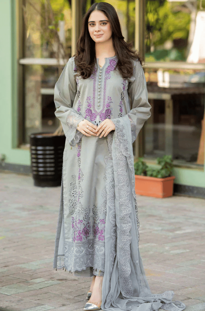 Winter 3PC Dhanak Embroidered Suit - kp3366
